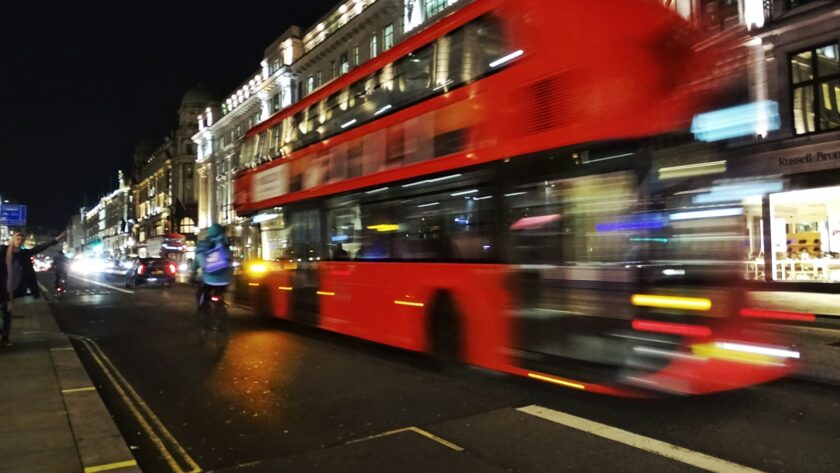 red double deck bus