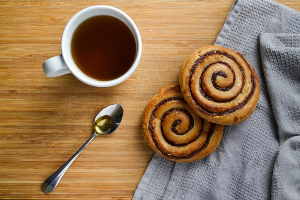 Cup of Tea Near Bread